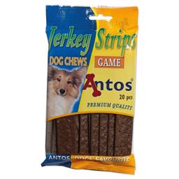 Antos Jerkey Strips With GAME Herlige Flade Kød Barer 200g